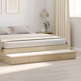 Vidaxl bedlades sonoma eiken 180 x 36,5 x 16,5 cm bewerkt hout