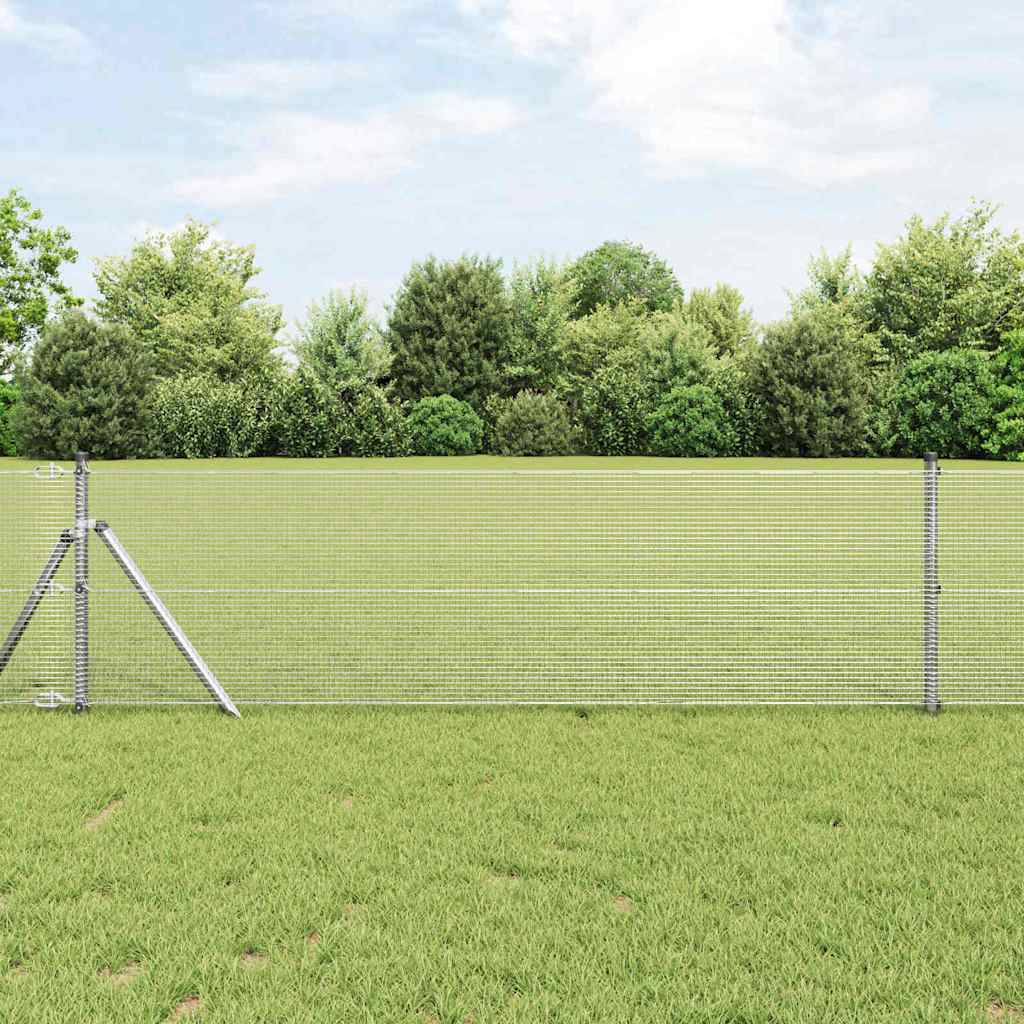 Vidaxl gelaste draadhek zilver 0.4 x 10 m