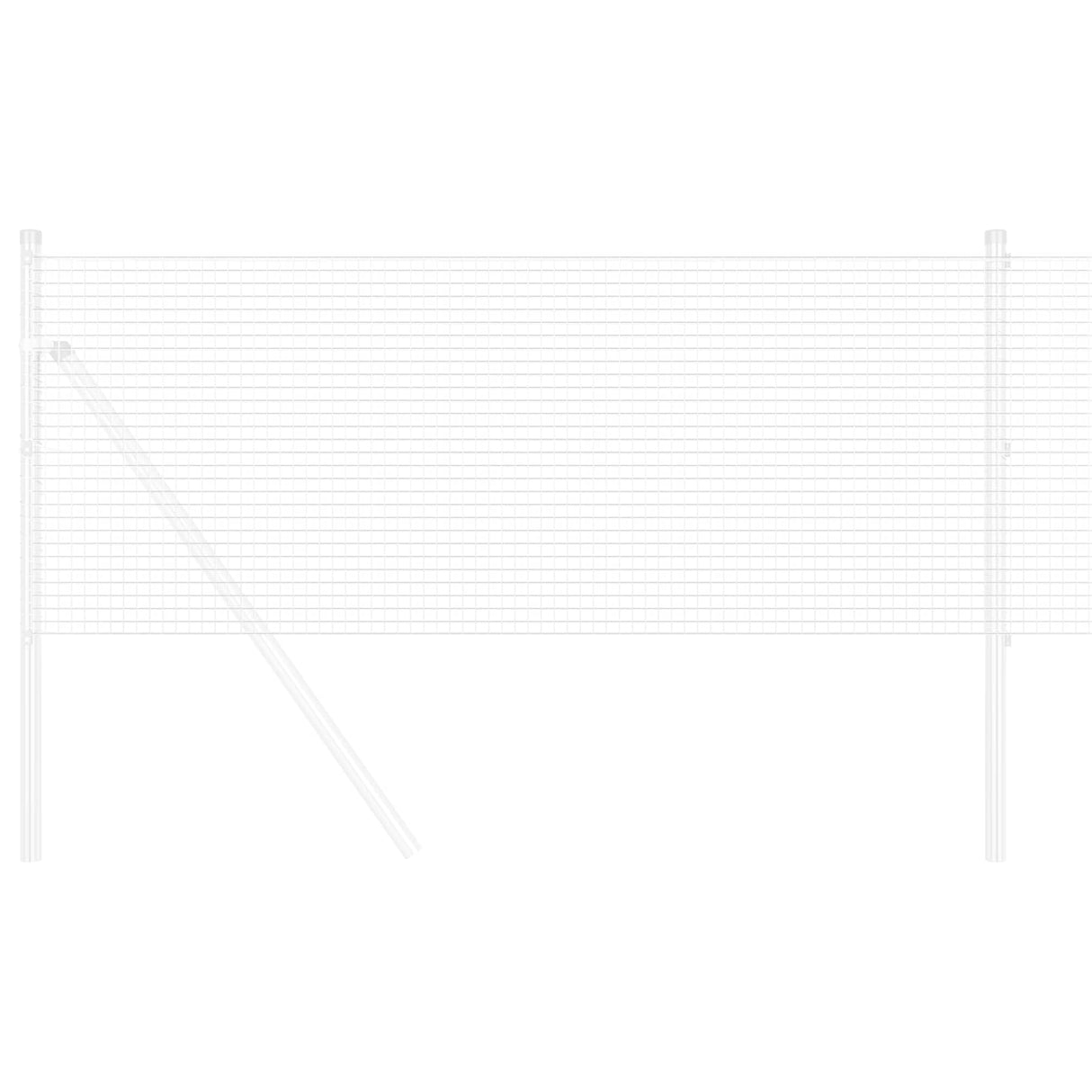 Vidaxl gelaste draadhek zilver 0.6 x 25 m