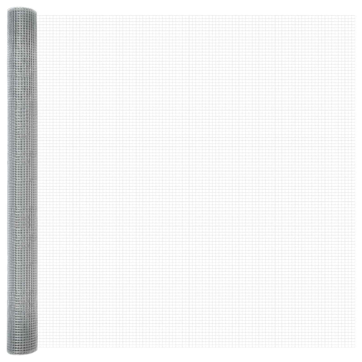 Vidaxl gelaste draadhek zilver 1.6 x 25 m