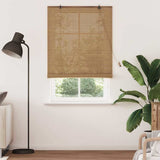 Vidaxl rolgordijn met gordijnen bruin 120 x 220 cm bamboe