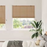 Vidaxl rolgordijn met gordijnen bruin 150 x 220 cm bamboe