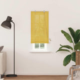 Vidaxl rolgordijn met gordijnen geel 60 x 220 cm bamboe