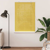 Vidaxl rolgordijn met gordijnen geel 110 x 160 cm bamboe