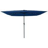 Vidaxl tuinparasol azurblauw 295 x 295 x 245 cm polyester en staal