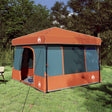 Vidaxl camping tent set 2 st 6-persoons grijs en oranje
