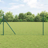 Vidaxl euro hek 1,2 x 25 m pvc-gecoat ijzer groen