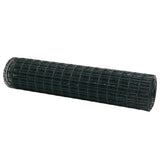 Vidaxl euro hek 1 x 25 m pvc-gecoat ijzer groen