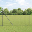 Vidaxl euro hek 1,6 x 10 m pvc-gecoat ijzer grijs