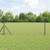 Vidaxl euro hek grijs 0,8 x 10 m pvc-gecoat ijzer