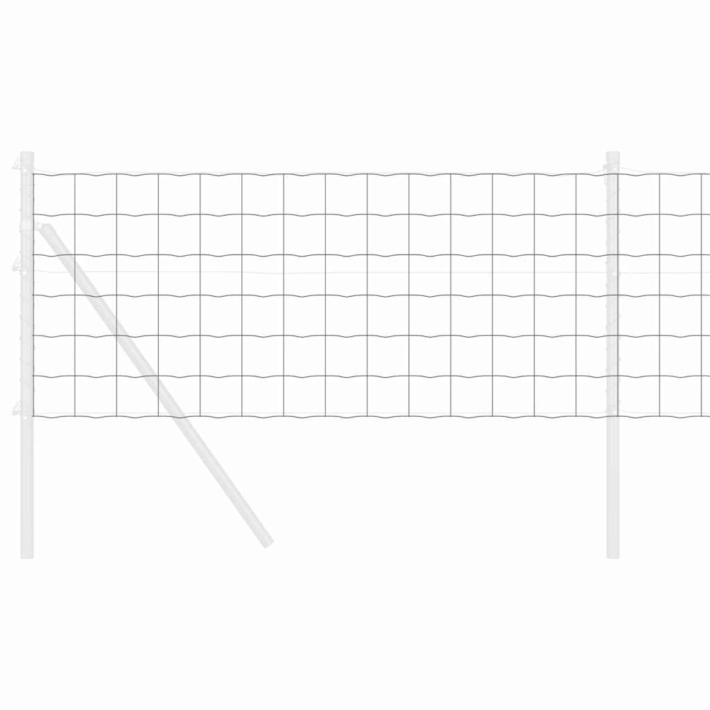 Vidaxl euro hek grijs 0,6 x 10 m pvc-gecoat ijzer