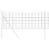 Vidaxl euro hek grijs 0,6 x 25 m pvc-gecoat ijzer