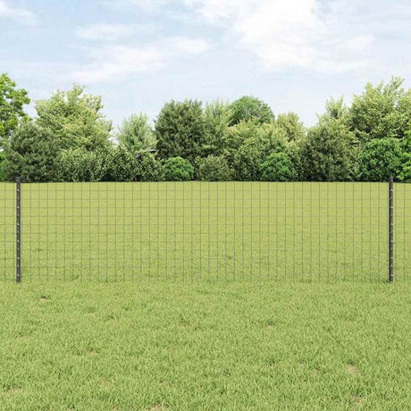 Vidaxl ingegraven hekpalen 44 st grijs 100 cm gepoedercoat staal