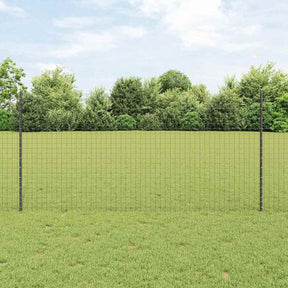 Vidaxl ingegraven hekpalen 22 st grijs 160 cm gepoedercoat staal