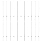 Vidaxl afrasteringspaal 22 pcs zilver 140 cm staal