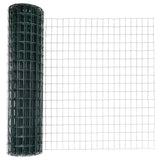 Vidaxl hek met paal groen 1,2 x 10 m staal en pvc
