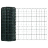Vidaxl hek met paal groen 0,8 x 10 m staal
