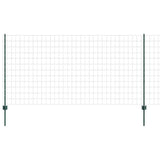 Vidaxl hek met paal groen 1,2 x 25 m staal en pvc