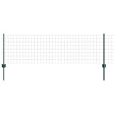 Vidaxl hek met paal groen 0,6 x 10 m staal en pvc