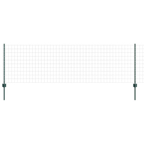 Vidaxl euro-hek met palen 10 x 0,8 m pvc-coated staal groen mesh