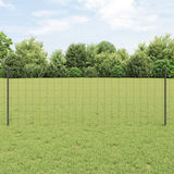 Vidaxl hek met paal grijs 0,8 x 10 m staal