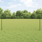 Vidaxl hek met paal grijs 0,8 x 10 m staal