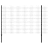 Vidaxl hek met paal grijs 1,6 x 10 m staal en pvc