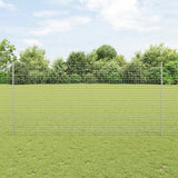 Vidaxl hek met paal zilver 1,5 x 10 m staal