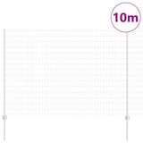 Vidaxl hek met paal zilver 1,6 x 10 m staal