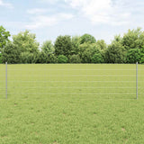 Vidaxl hek met paal zilver 0,6 x 10 m staal