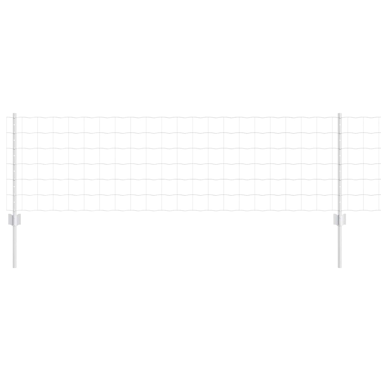 Vidaxl hek met paal zilver 0,6 x 10 m staal
