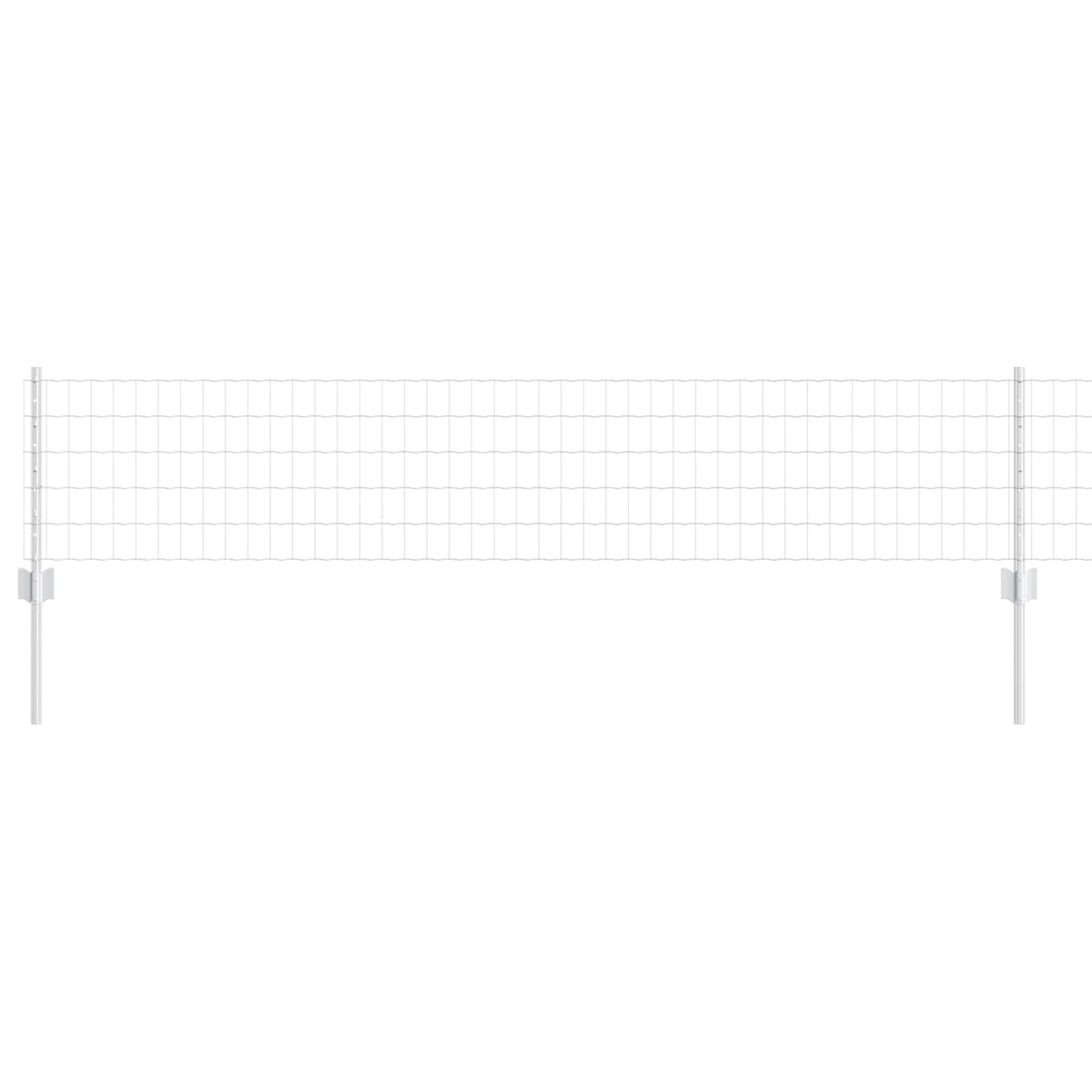Vidaxl hek met paal zilver 0,4 x 25 m staal