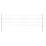 Vidaxl hek met paal zilver 0,6 x 25 m staal