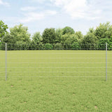 Vidaxl euro-hek met palen 25 x 0,8 m gegalvaniseerd staal mesh