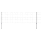 Vidaxl hek met paal zilver 0,6 x 25 m staal