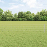 Vidaxl hek met paal zilver 0,4 x 50 m staal