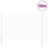 Vidaxl hek met paal zilver 1,5 x 10 m staal