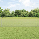 Vidaxl hek met paal zilver 0,5 x 10 m staal