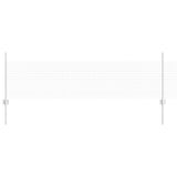 Vidaxl hek met paal zilver 0,5 x 10 m staal
