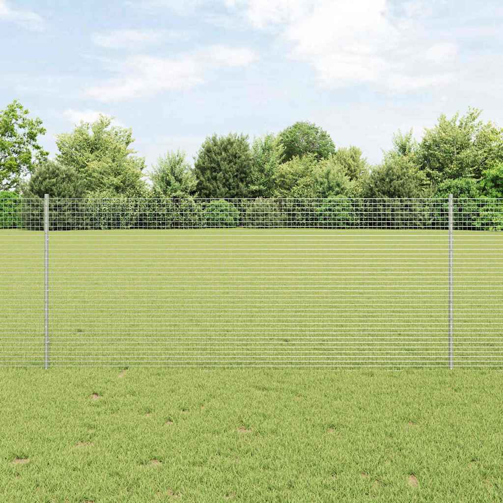 Vidaxl hek met paal zilver 1 x 10 m staal