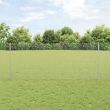 Vidaxl hek met paal zilver 1 x 10 m staal