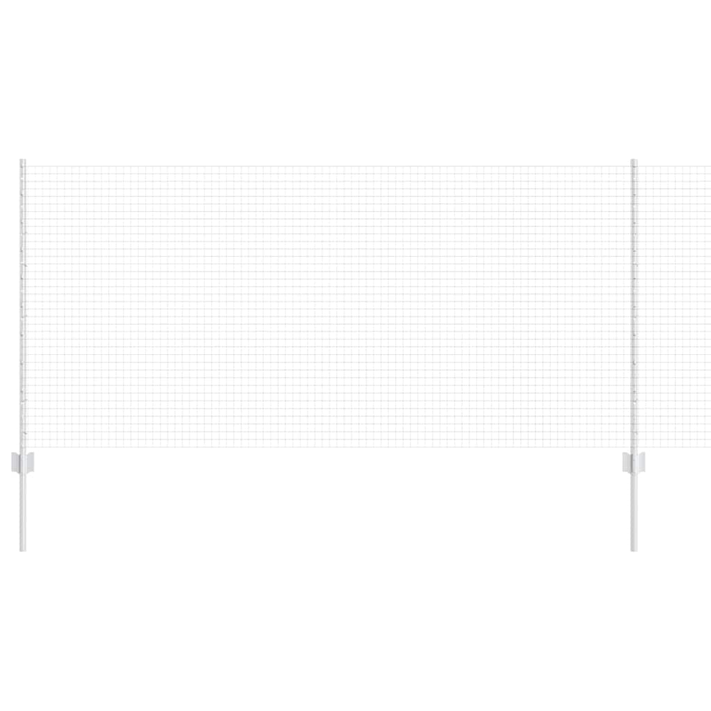 Vidaxl hek met paal zilver 1 x 10 m staal