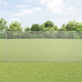 Vidaxl hek met paal zilver 1,4 x 10 m staal