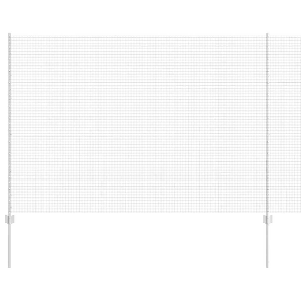 Vidaxl hek met paal zilver 1,5 x 10 m staal