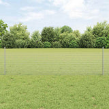 Vidaxl hek met paal zilver 0,5 x 25 m staal