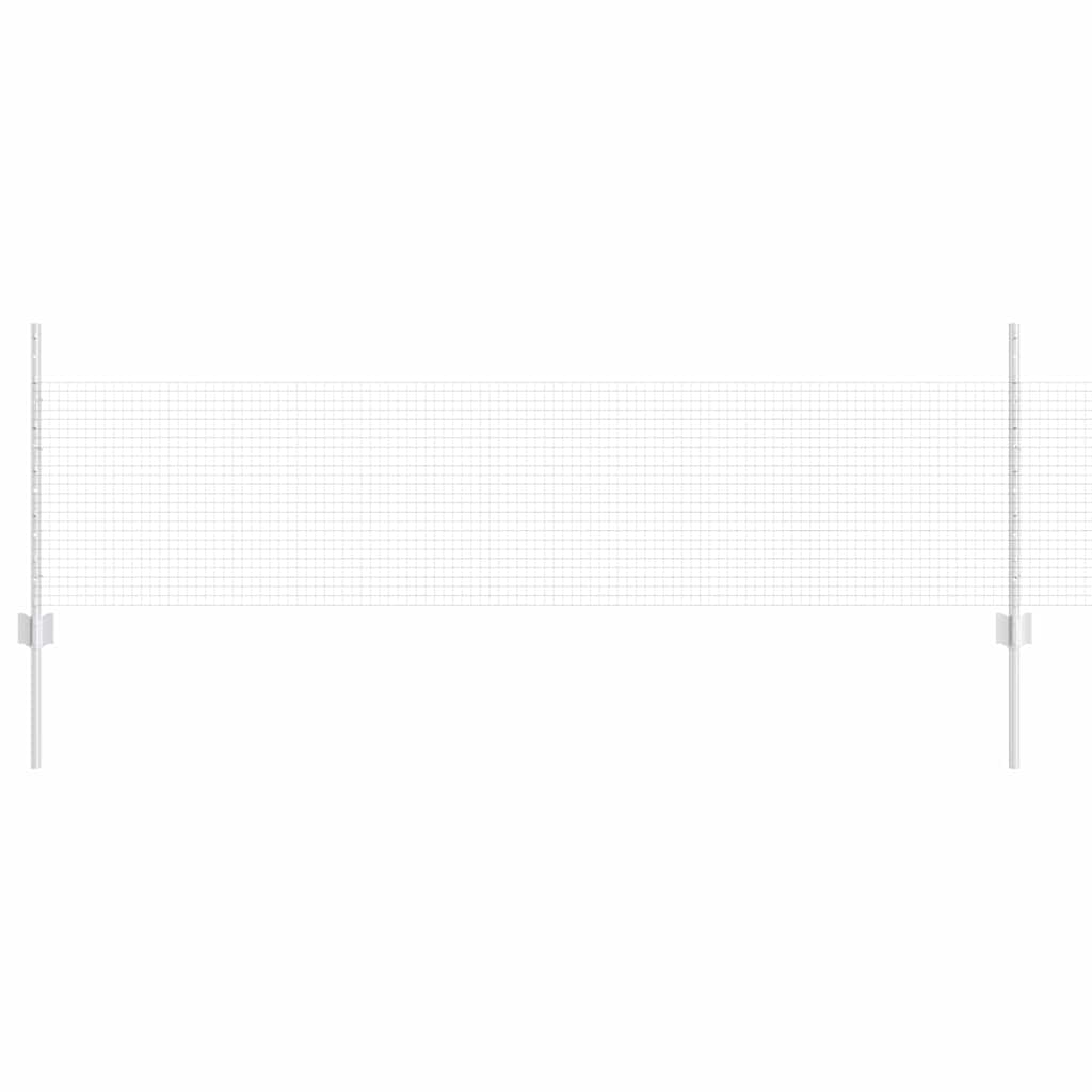 Vidaxl hek met paal zilver 0,5 x 25 m staal