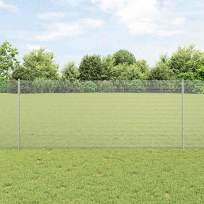 Vidaxl gelast draadhek met palen 25 x 1 m gegalvaniseerd staal mesh