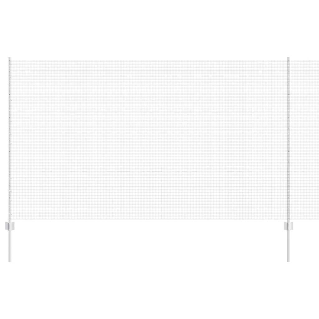 Vidaxl hek met paal zilver 1,4 x 25 m staal