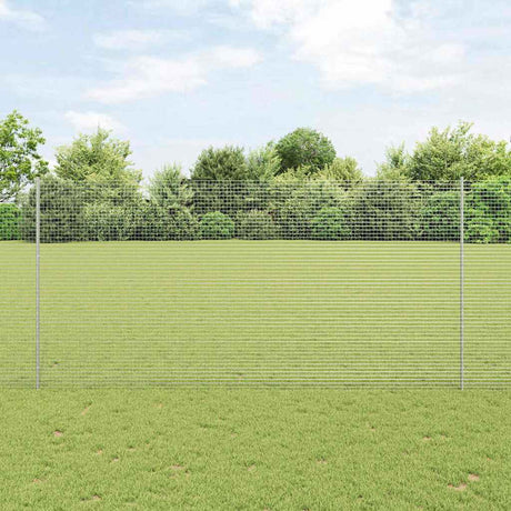 Vidaxl gelast draadhek met palen 25 x 1,5 m gegalvaniseerd staal mesh