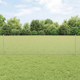 Vidaxl hek met paal zilver 0,6 x 50 m staal